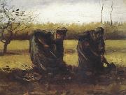 Vincent Van Gogh Two Peasant Women Digging Potatos (nn04) oil painting picture wholesale